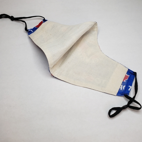 NEW-Toronto Blue Jays Adult Lined Cotton Face Mask - Picture 4 of 4